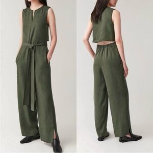 COS Olive Green Sleeveless Jumpsuit